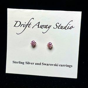 Sterling and Swarovski earrings